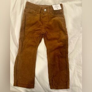 NWT Brown Slim Fit H&M Corduroy Pants - 2T